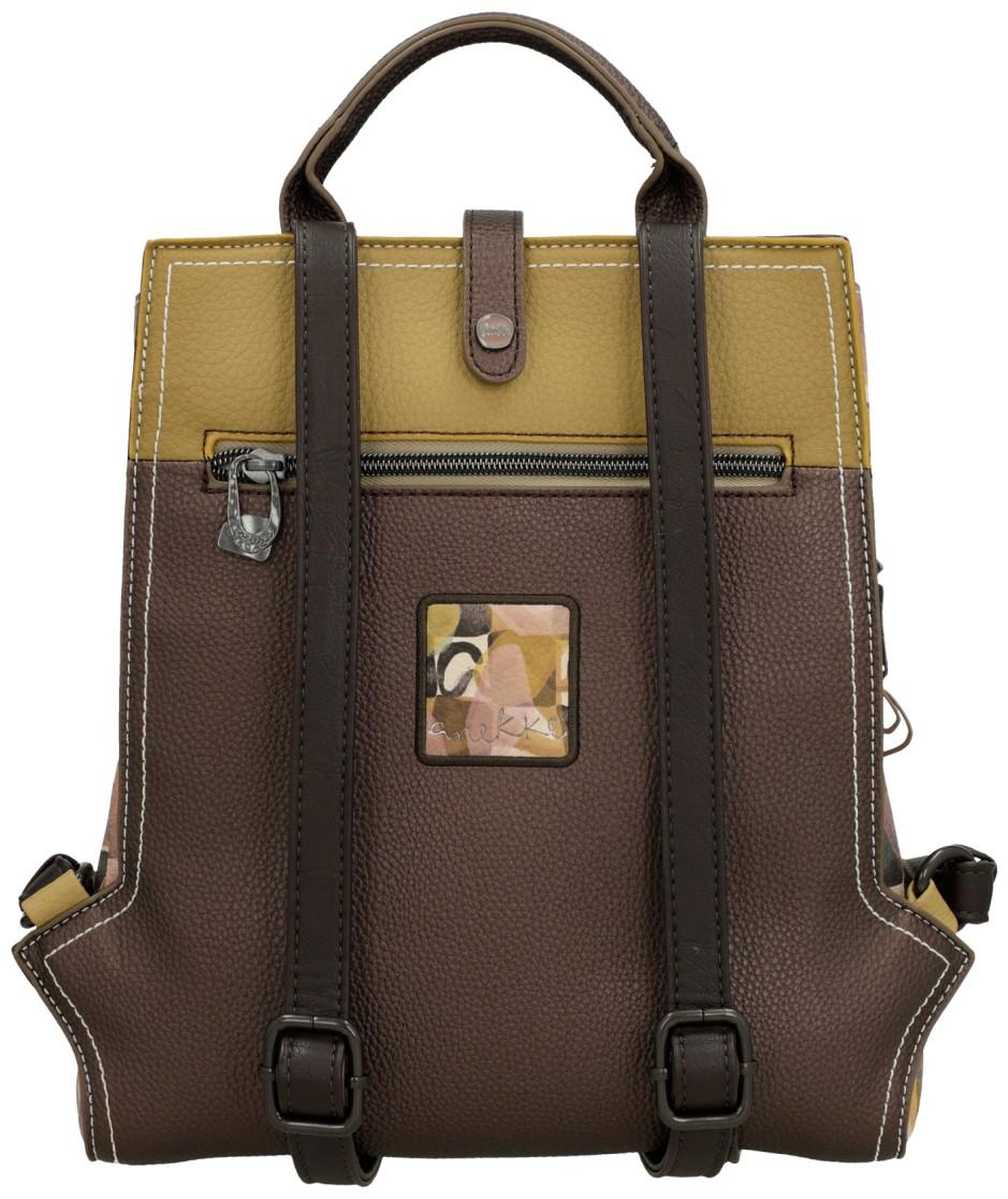 außergewöhnlicher Citybackpack Anekke Muse Bloom beige braun