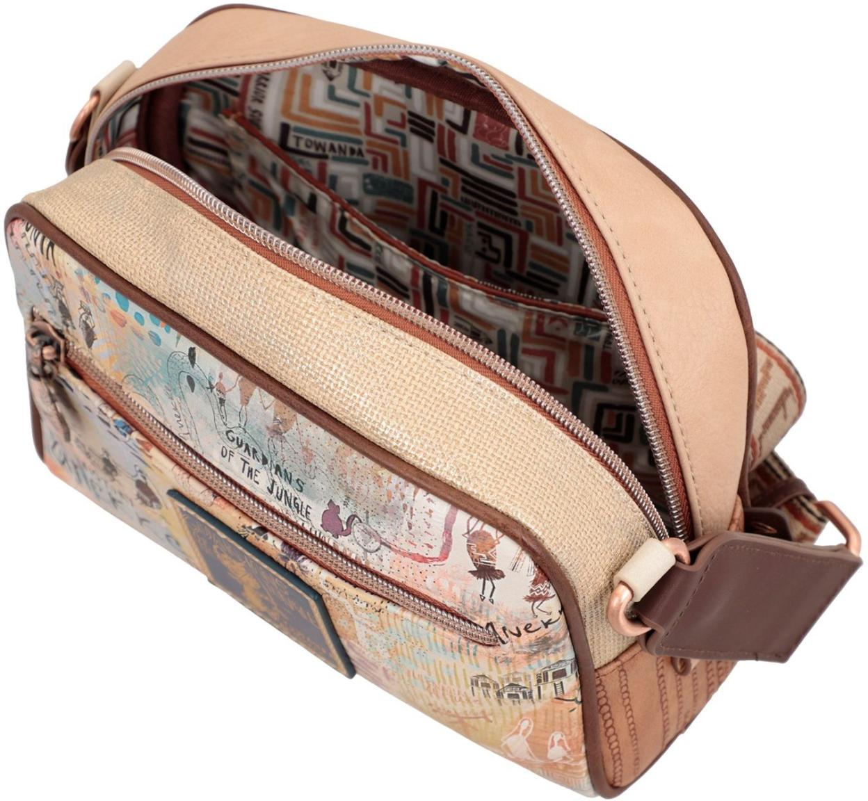 bedruckte Crossovertasche Anekke Menire Towanda Krieger Bunt