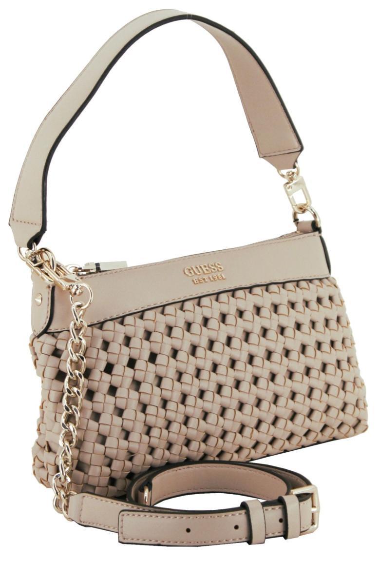 beige Crossbody Bag Sand Guess Sicilia geflochten