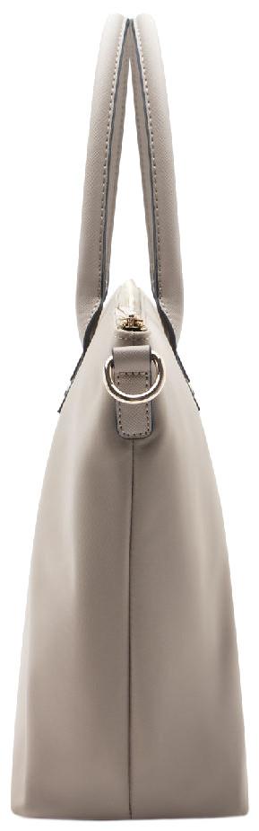 beige L.Credi Henkeltasche Nylon Pura Saffiano