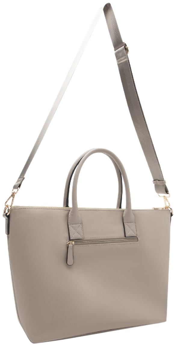 beige L.Credi Henkeltasche Nylon Pura Saffiano