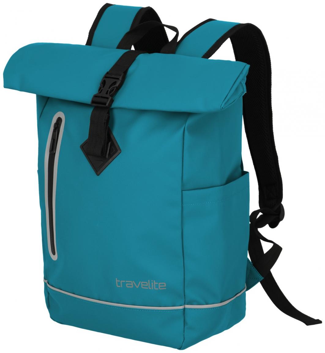 beschichteter Outdoorrucksack Harbor Blue Travelite Basics Roll-Up