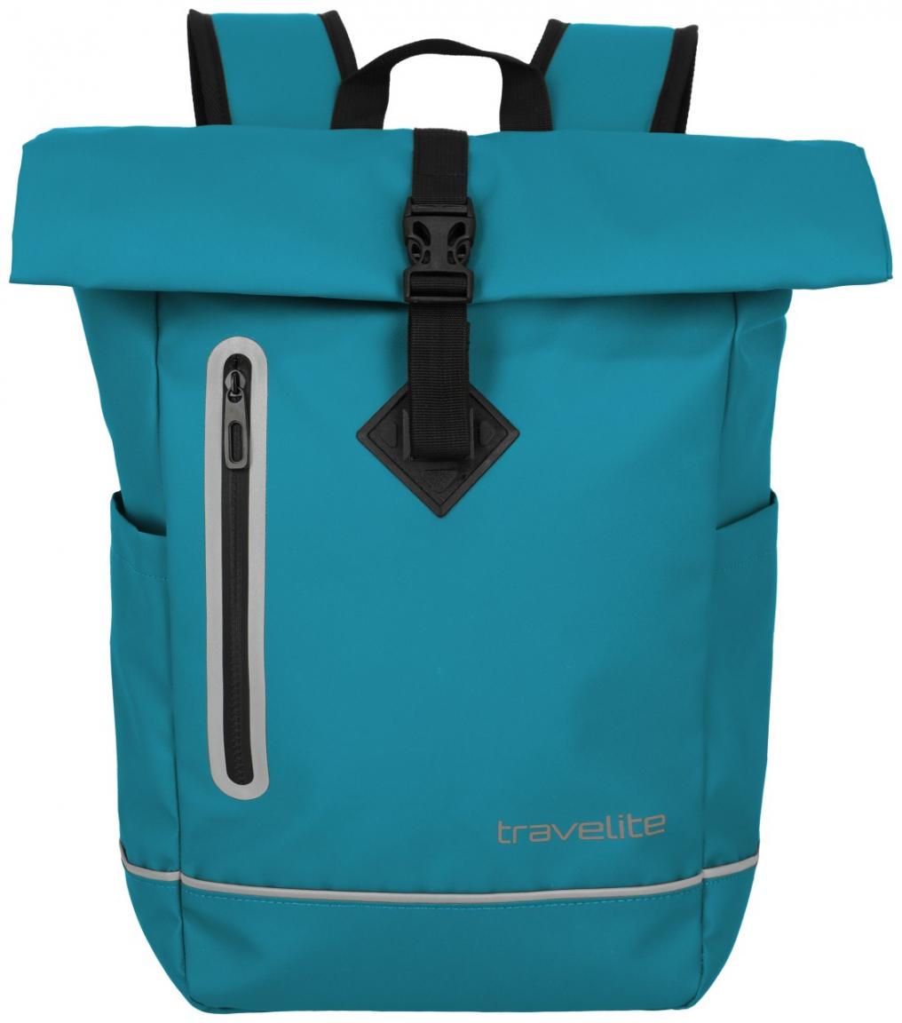 beschichteter Outdoorrucksack Harbor Blue Travelite Basics Roll-Up