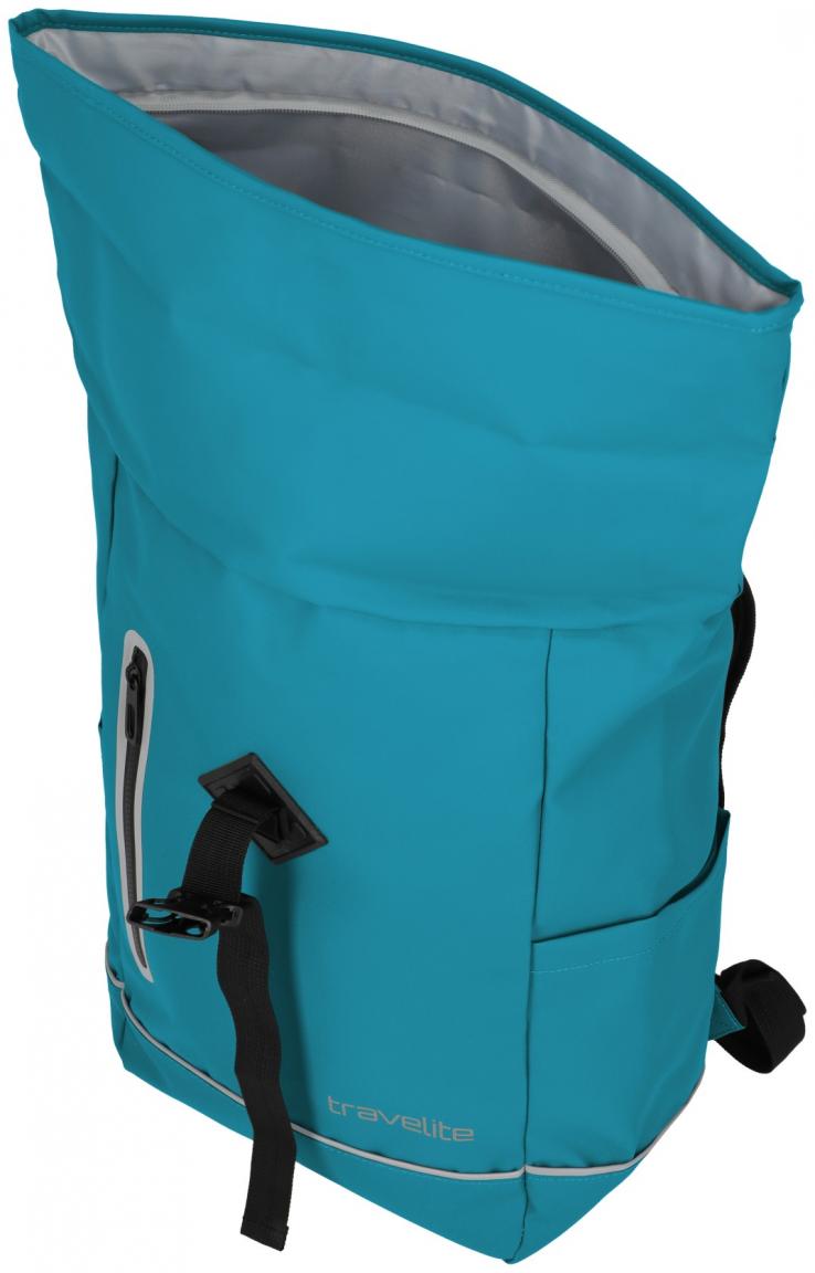 beschichteter Outdoorrucksack Harbor Blue Travelite Basics Roll-Up