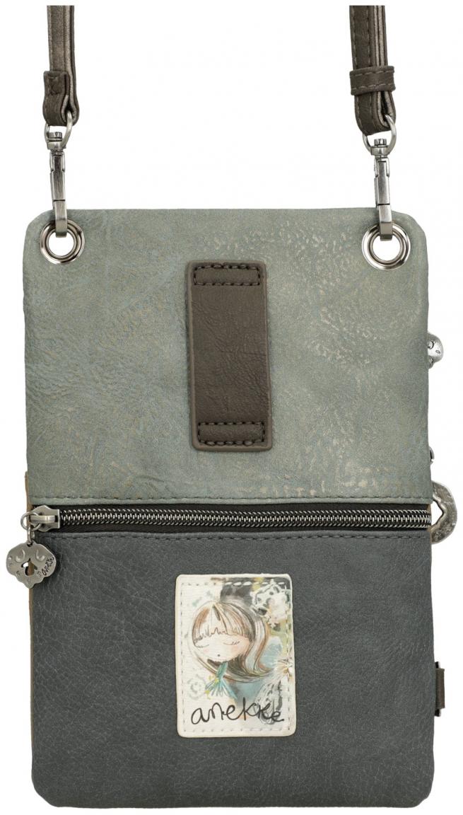 bestickte Crossovertasche Anekke Real Manifesto taupe