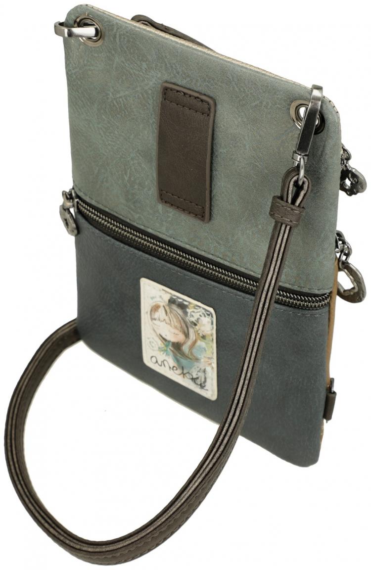 bestickte Crossovertasche Anekke Real Manifesto taupe