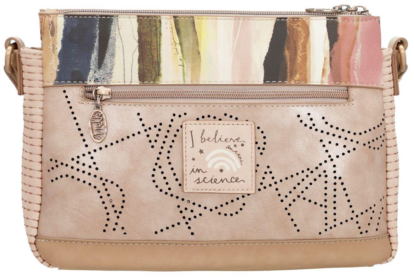 bestickte Schultertasche Strasssteine Anekke Hollywood Studio Nude beige