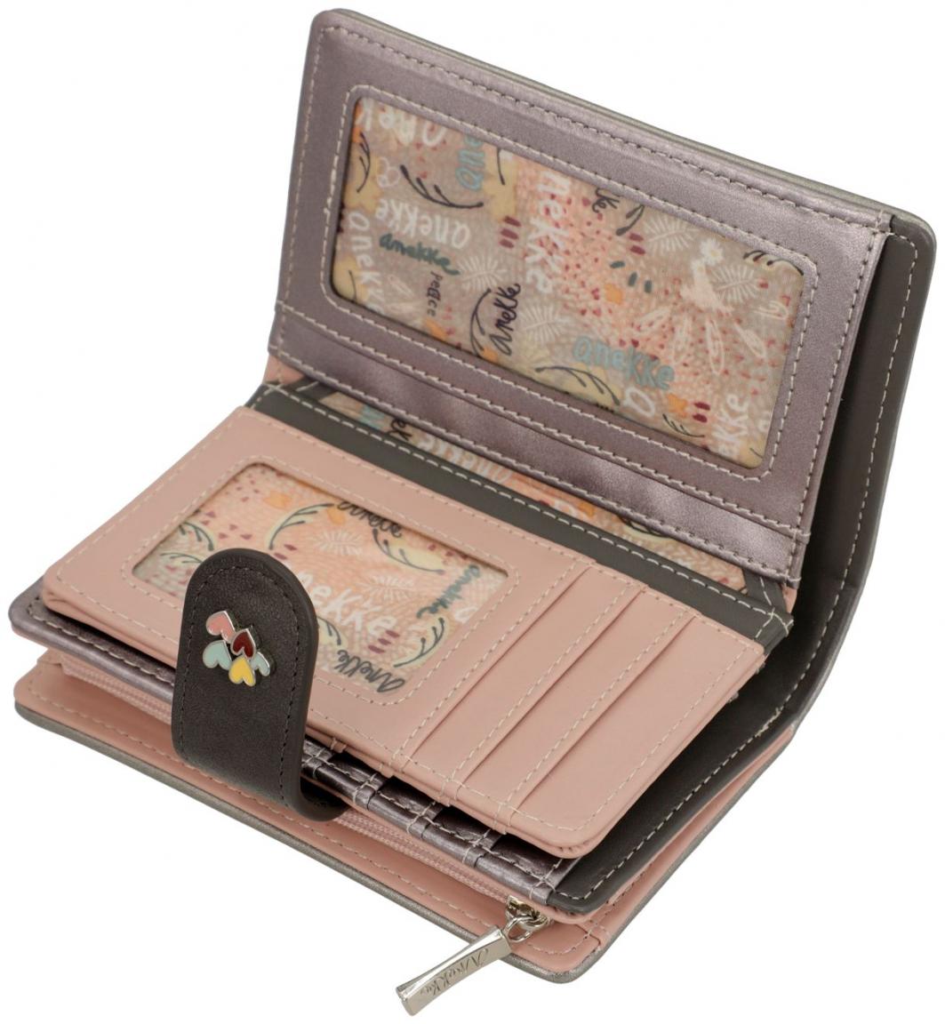 besticktes Portemonnaie Anekke beige Pastelltöne Peace & Love Psicodelic