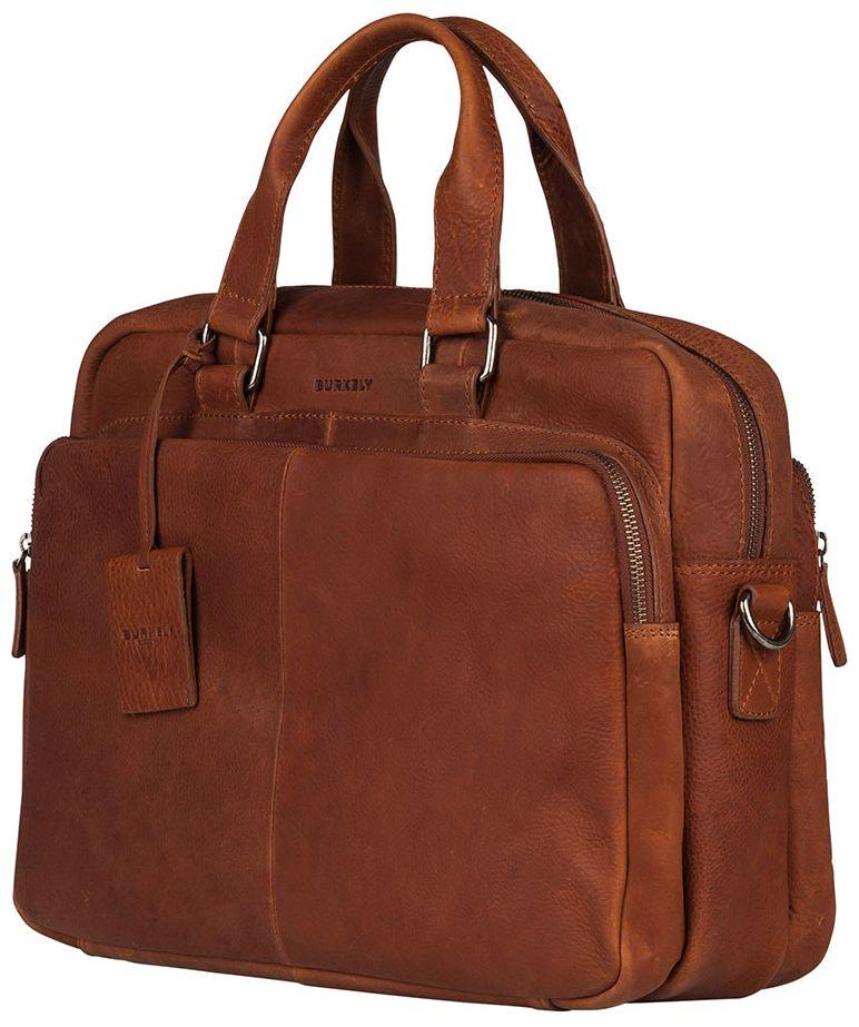 braune Herrentasche Burkely Leather Workbag Antique Avery