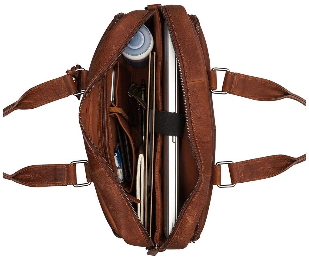 braune Herrentasche Burkely Leather Workbag Antique Avery