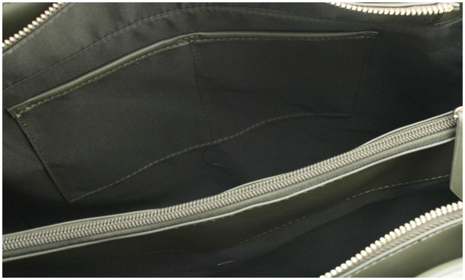bürotaugliche Handtasche Valentino Blizzard olivgrün Logoprint