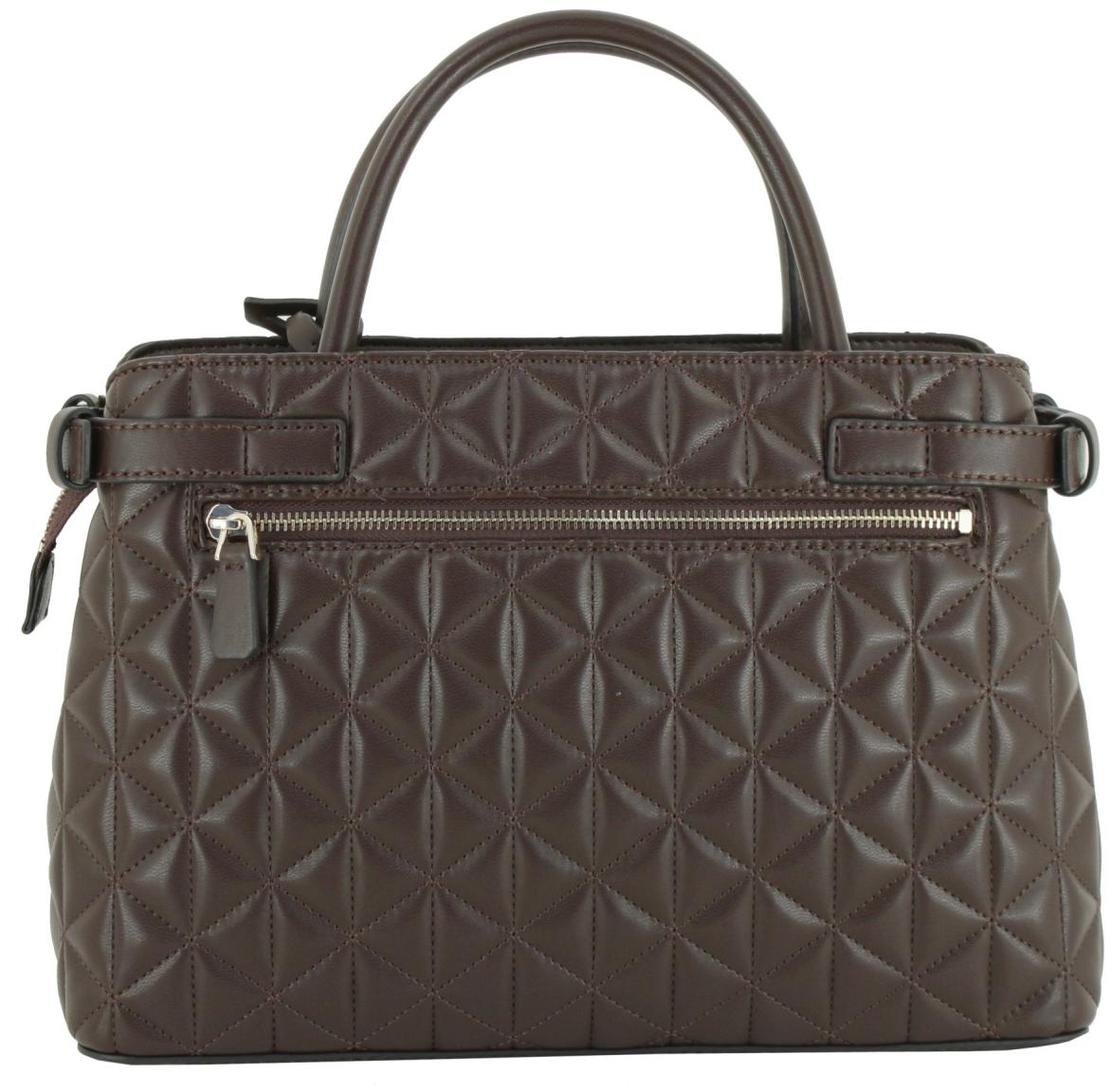 bürotaugliche Handtasche mit Steppung Guess Paisleigh schwarz 