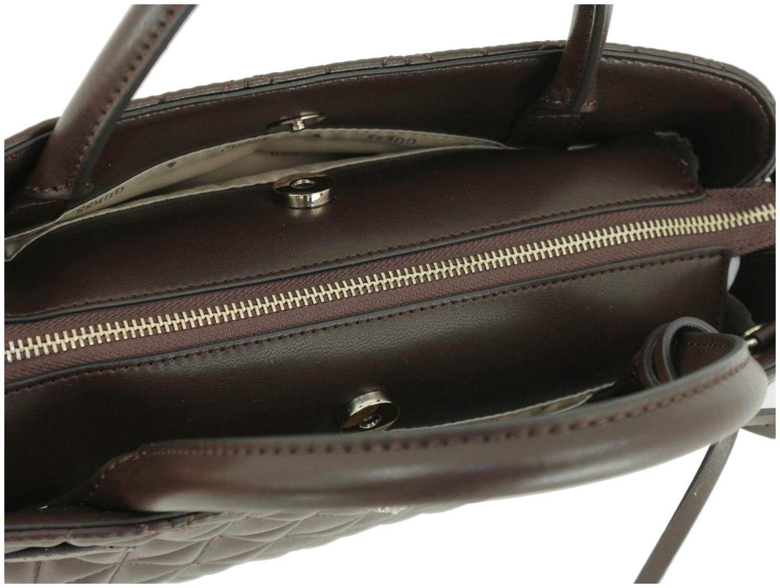 bürotaugliche Handtasche mit Steppung Guess Paisleigh schwarz 