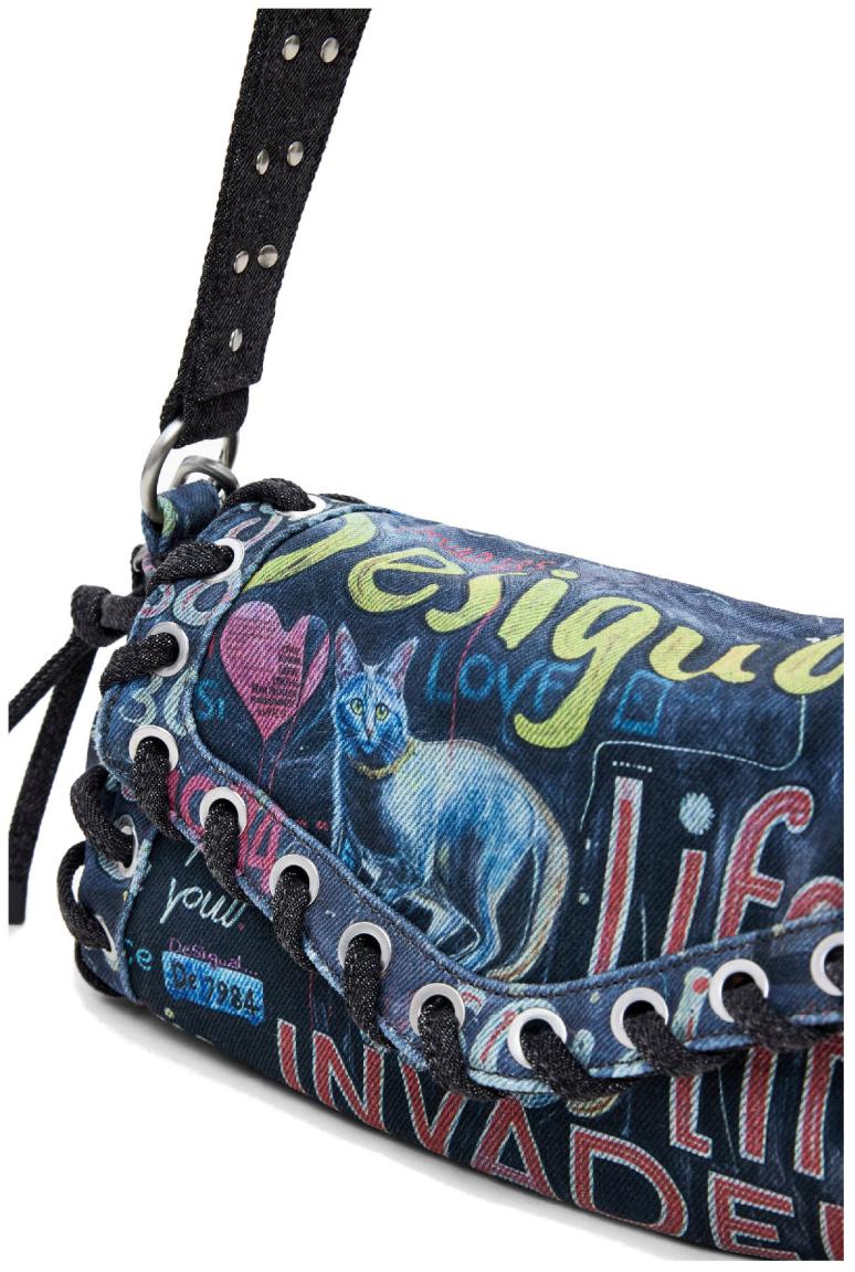 bunte Desigual Crossover Bag Zarauz Pop Art Print jugendlich Pizzicato Überschlag
