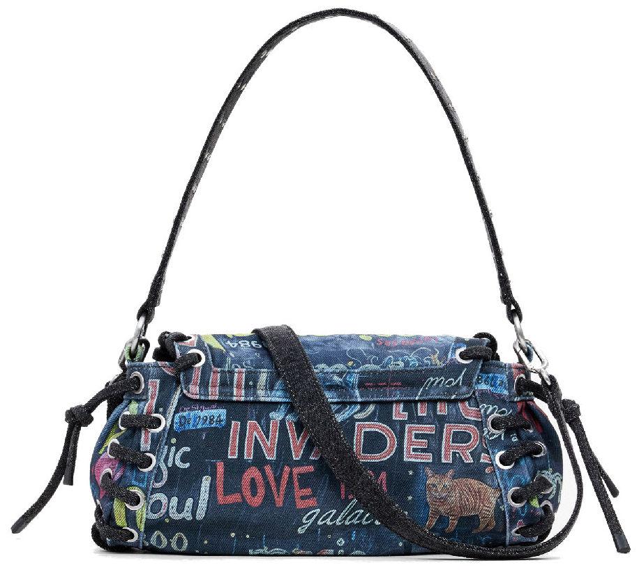 bunte Desigual Crossover Bag Zarauz Pop Art Print jugendlich Pizzicato Überschlag