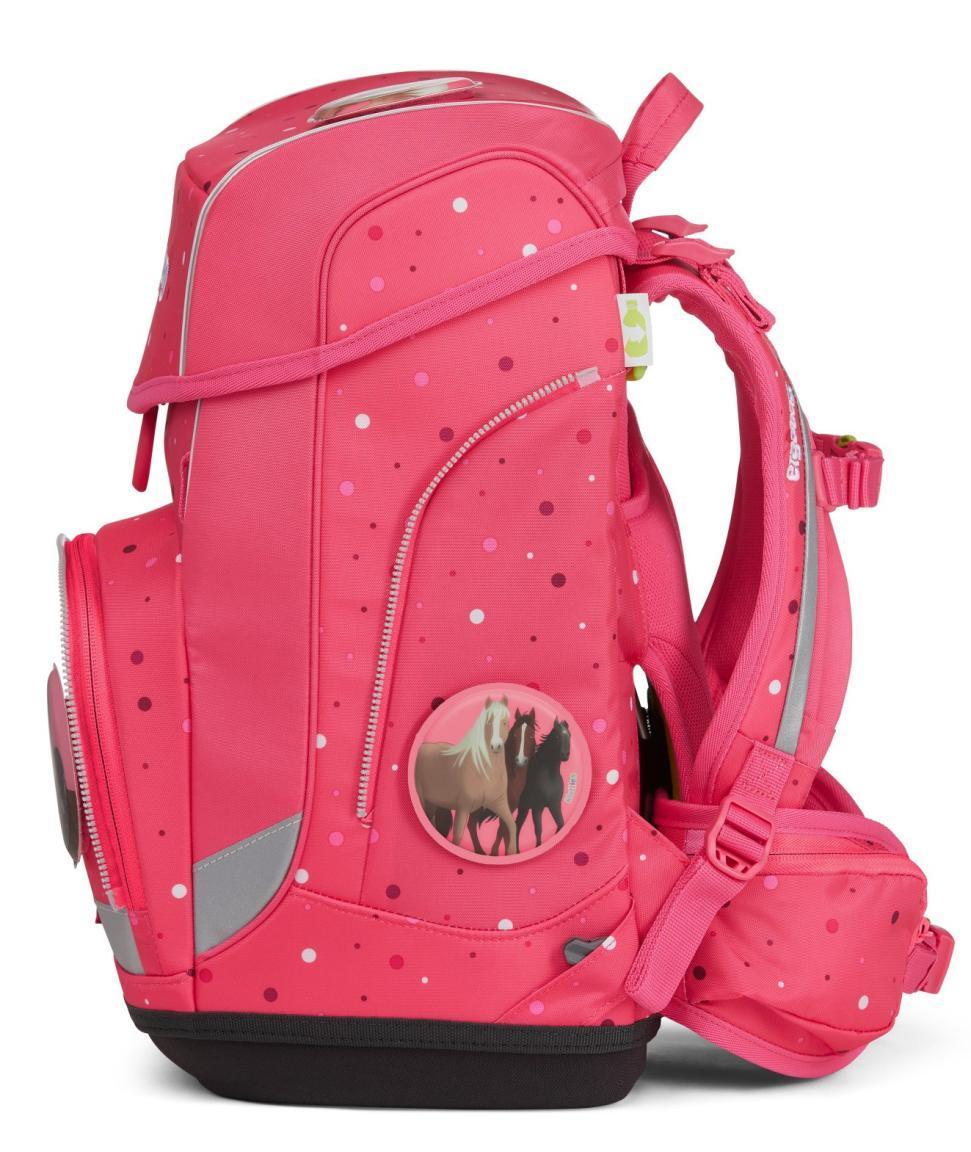 cubo Schulrucksackset pink Pferde ergobag Schüttelpennal Sportbeutel