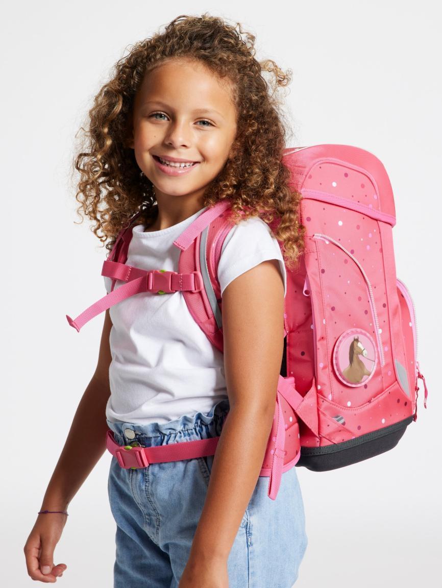 cubo Schulrucksackset pink Pferde ergobag Schüttelpennal Sportbeutel