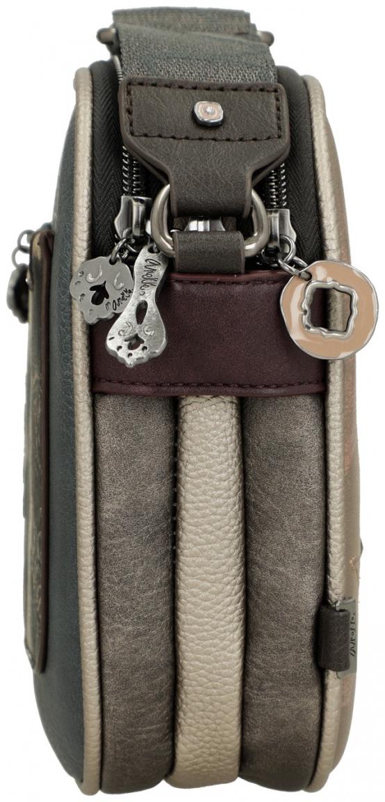 dreigeteilte Camerabag beige Stickerei Glitzer Anekke Real