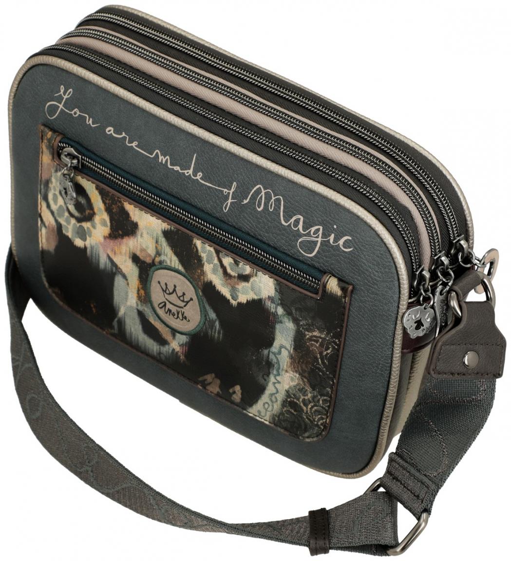 dreigeteilte Camerabag beige Stickerei Glitzer Anekke Real