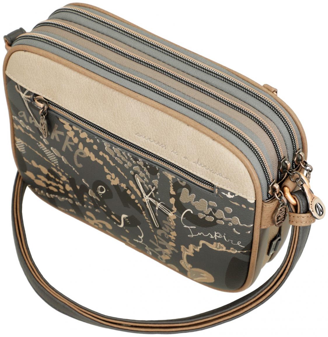 dreigeteilte Crossbody Bag dunkelbung Anekke Real Intentions