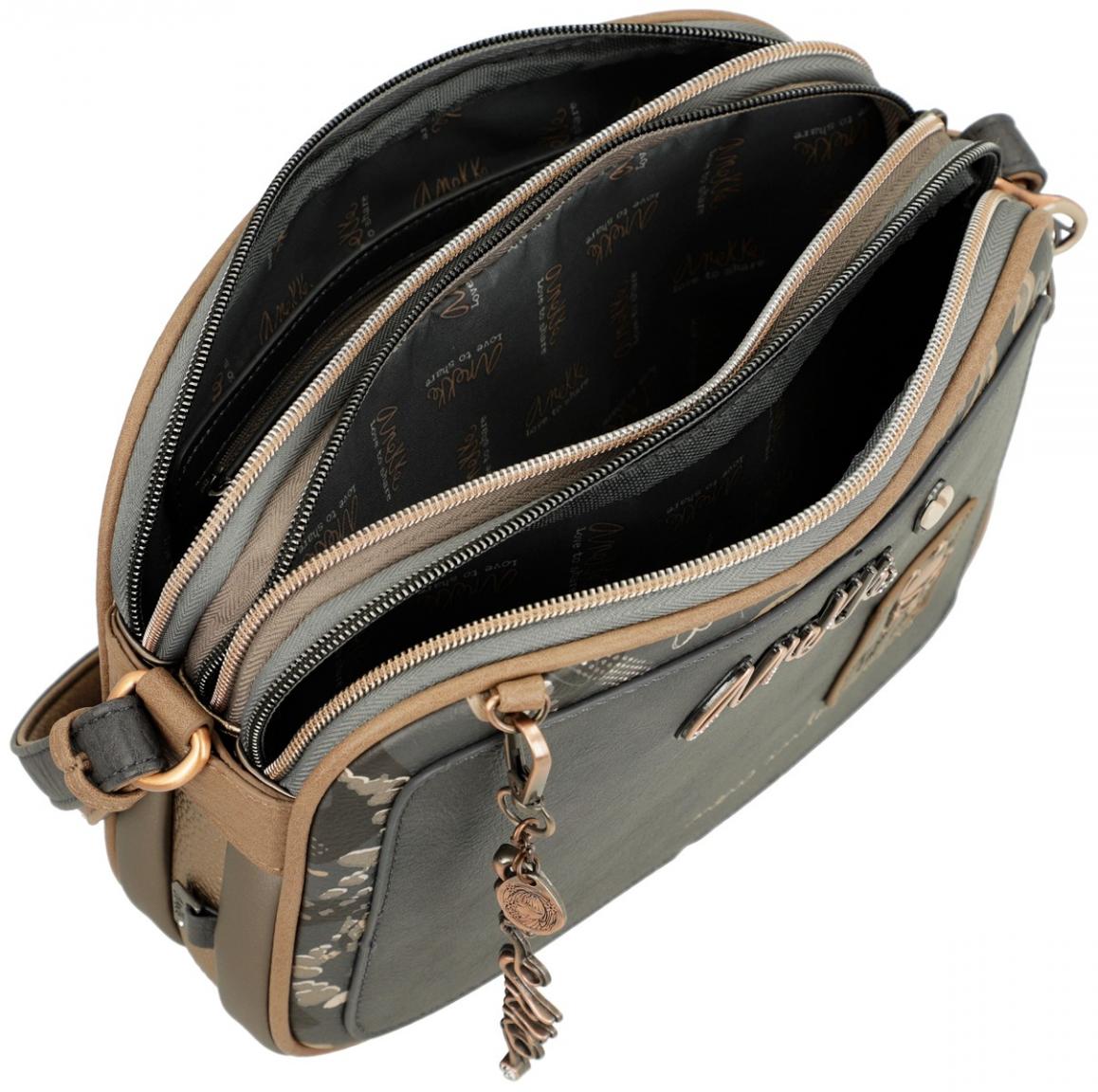 dreigeteilte Crossbody Bag dunkelbung Anekke Real Intentions