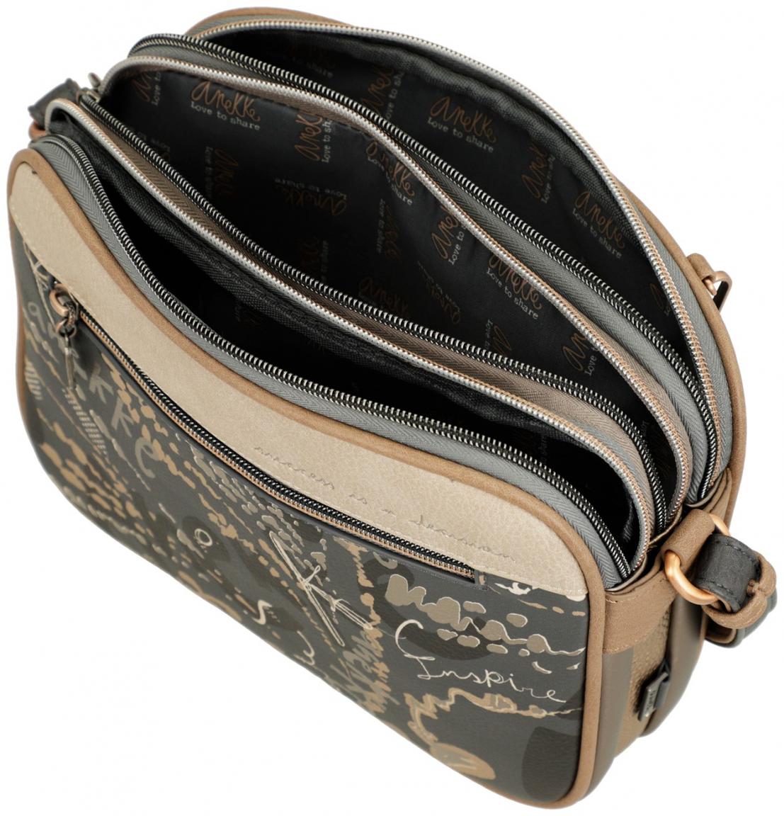 dreigeteilte Crossbody Bag dunkelbung Anekke Real Intentions