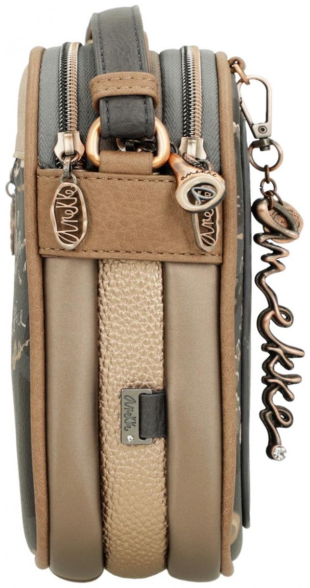 dreigeteilte Crossbody Bag dunkelbunt Anekke Real Intentions