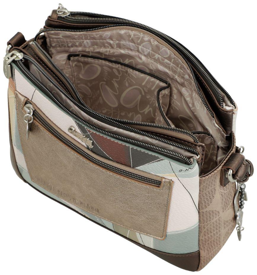 dreigeteilte Damentasche Anekke schimmernd Sophia Comicprint