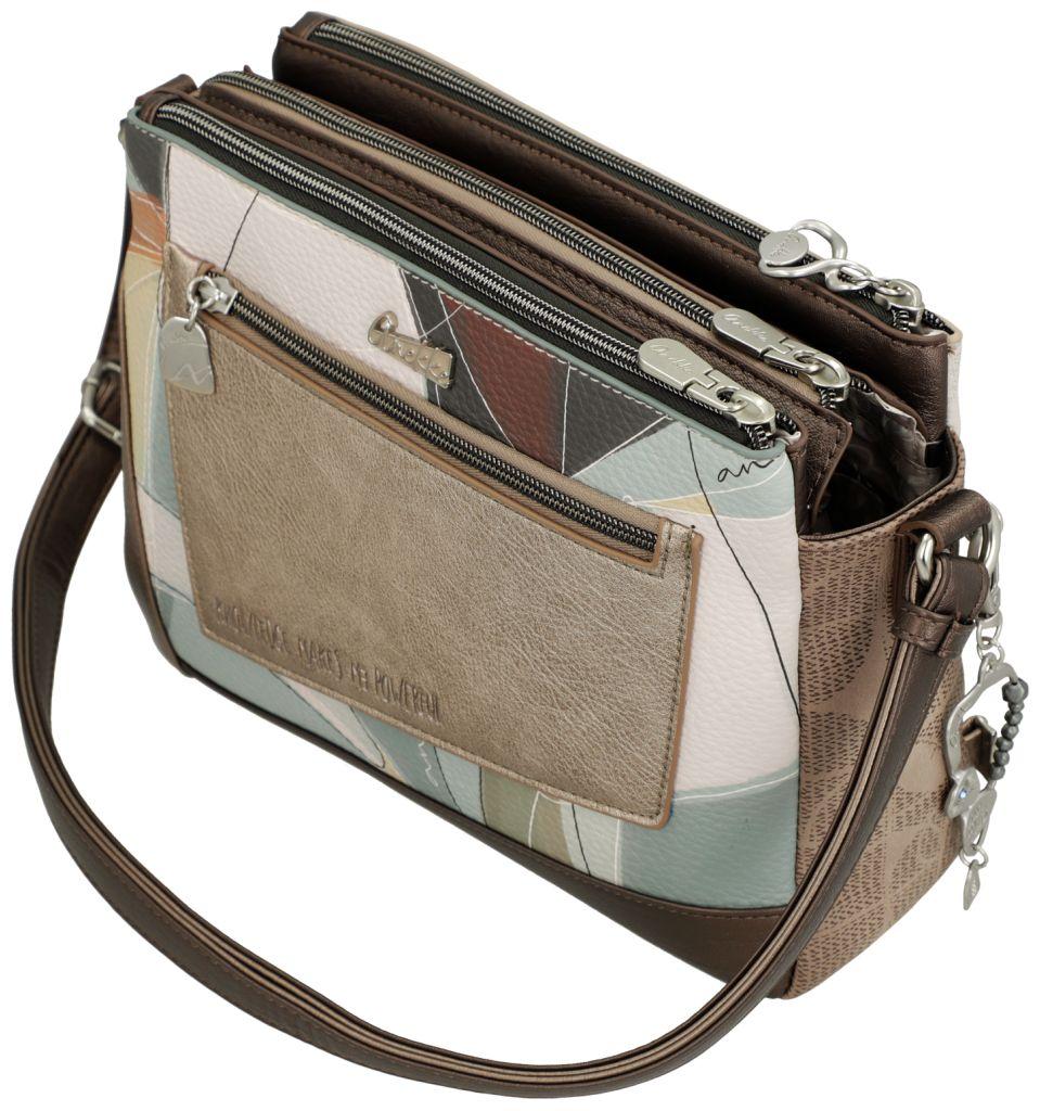 dreigeteilte Damentasche Anekke schimmernd Sophia Comicprint