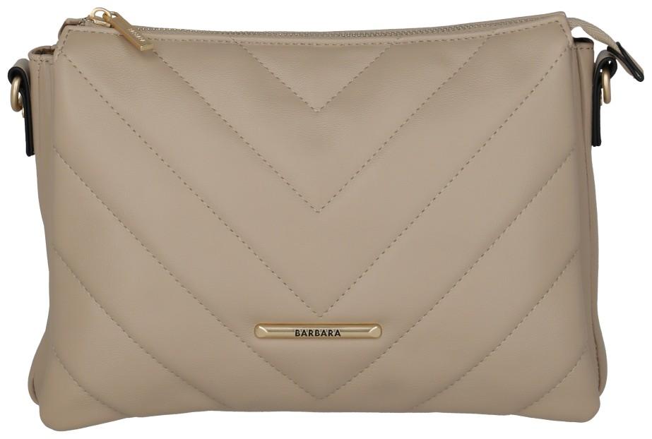 dreigeteilte Umhängetasche Barbara Travelite Cozy hellbeige Sand