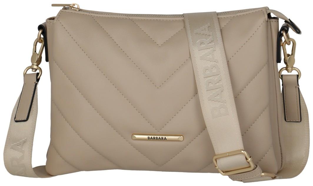dreigeteilte Umhängetasche Barbara Travelite Cozy hellbeige Sand