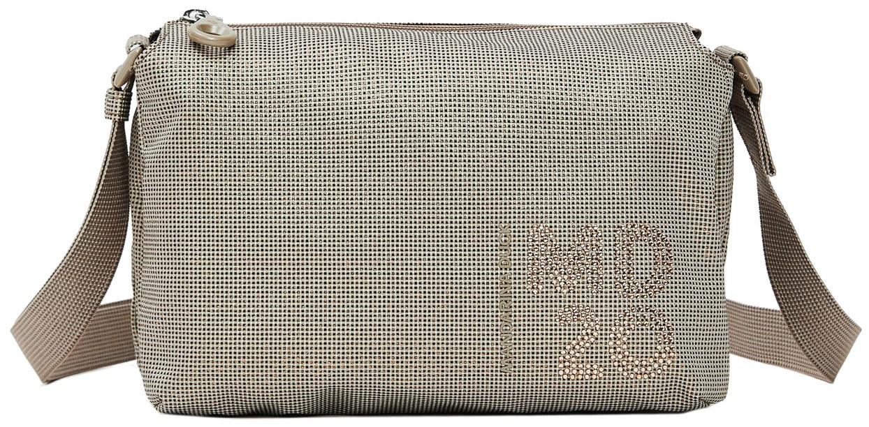 dreigeteilte Umhängetasche Mandarina Duck MD20 Lux Pochette Astro Glitzer Beige