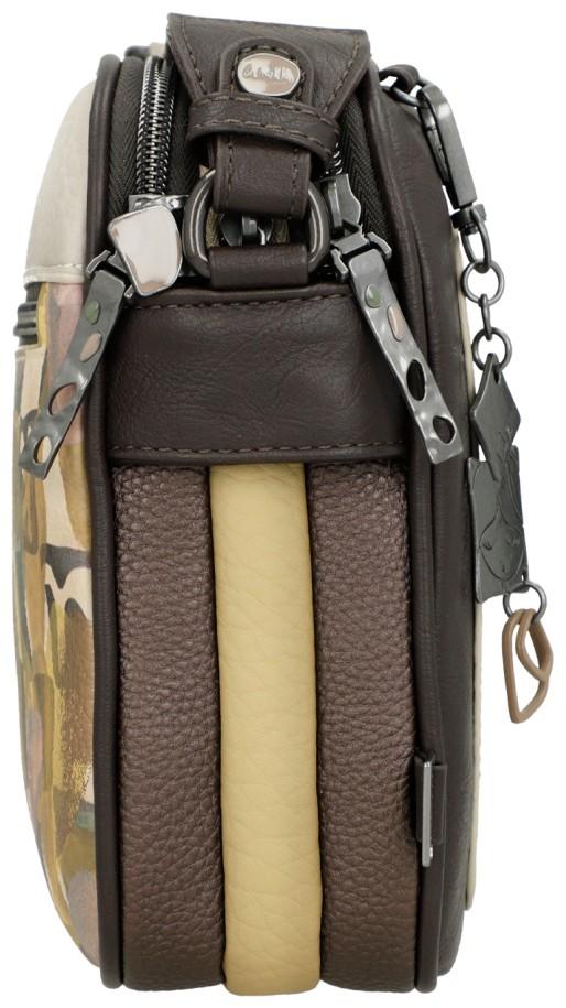 dreigeteilte Umhängetasche braun beige Anekke Muse Bloom