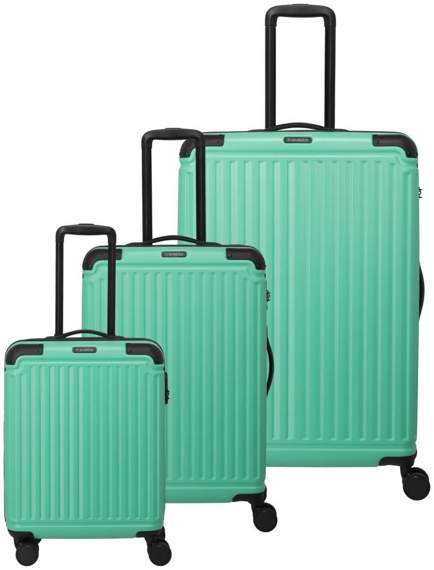 dreiteiliges Kofferset Travelite Cruise Light Aqua L/M/S Türkis 