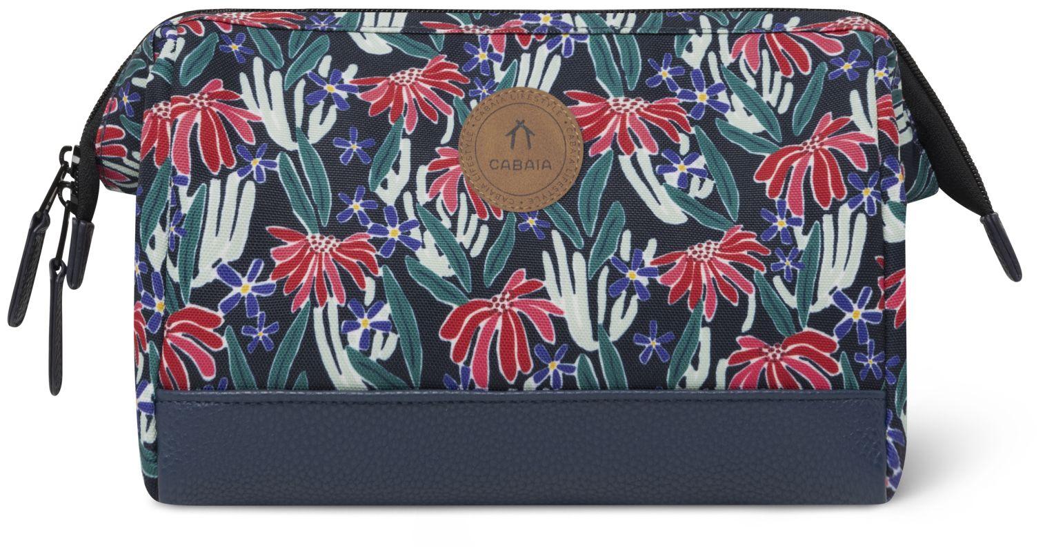 dunkelblau Cabaia Travel Kit Blumen Edea vegan Washbag