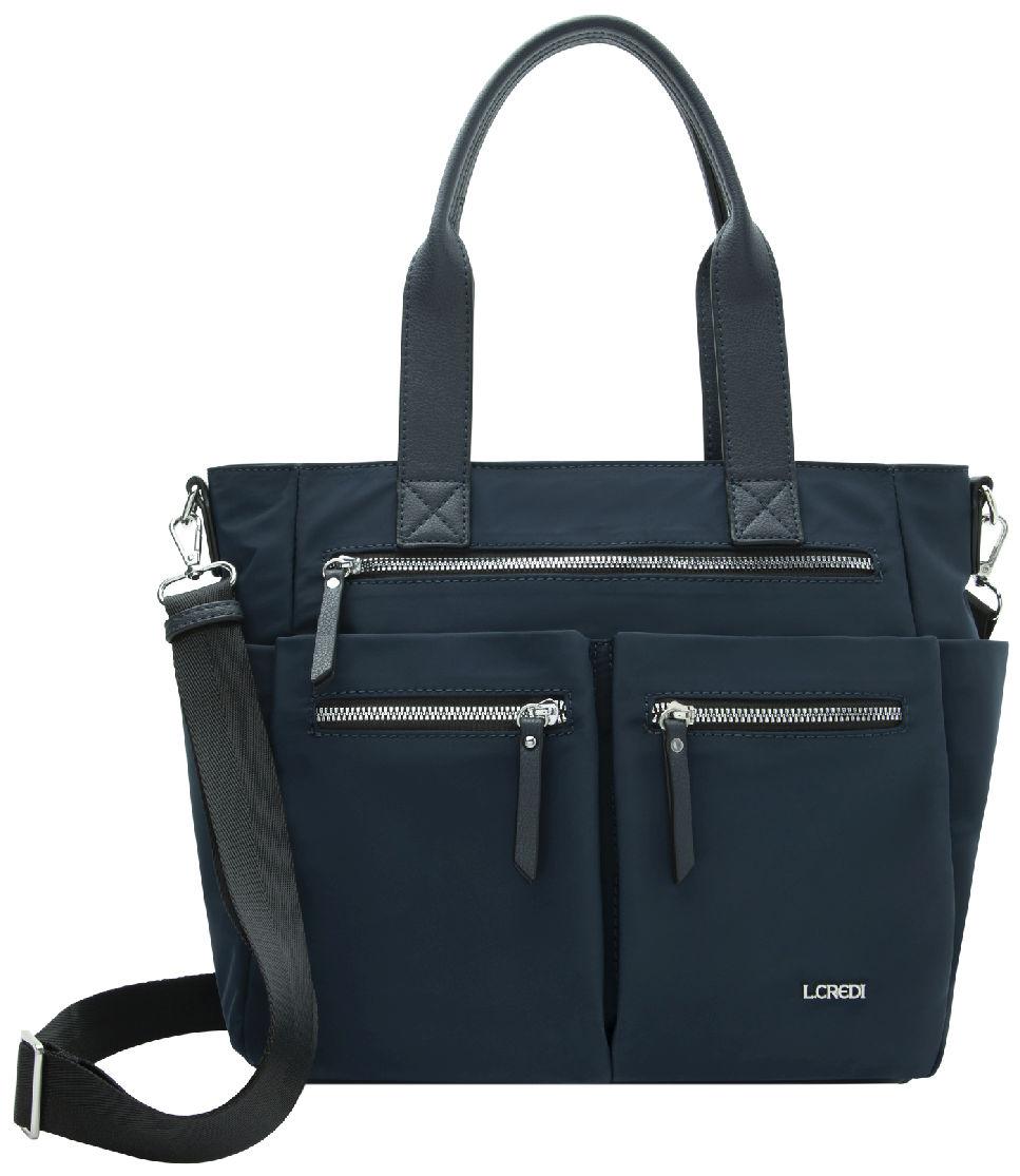 dunkelblaue Damentasche L.Credi Odeta Marine Nylon