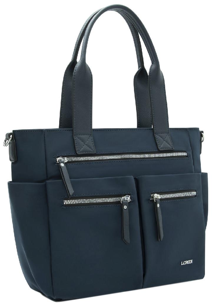 dunkelblaue Damentasche L.Credi Odeta Marine Nylon