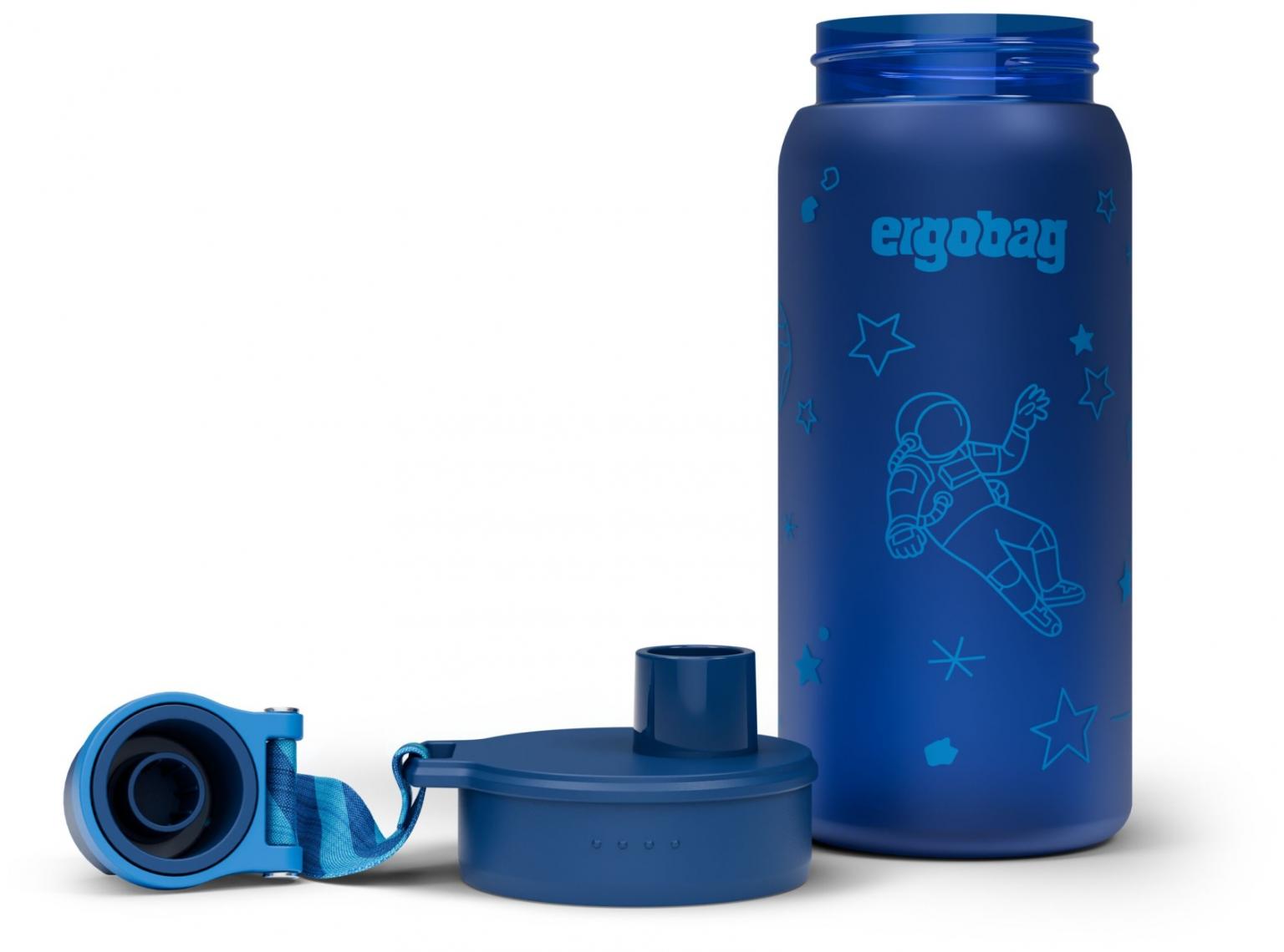 dunkelblaue Trinkflasche Ergobag Astronaut Weltall