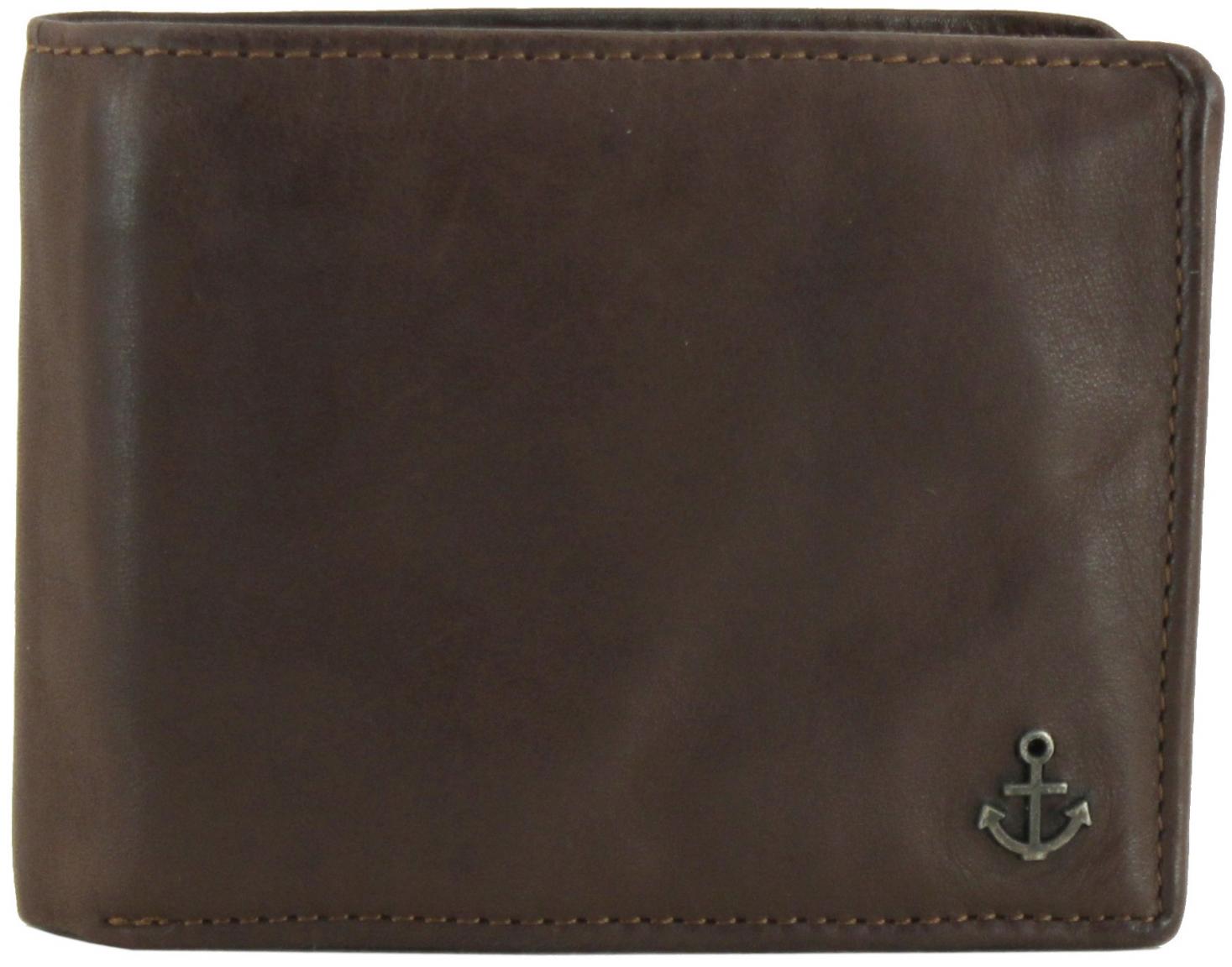 dunkelbraune Geldtasche Leder Vintage Harbour 2nd Kairos Chocolate Brown