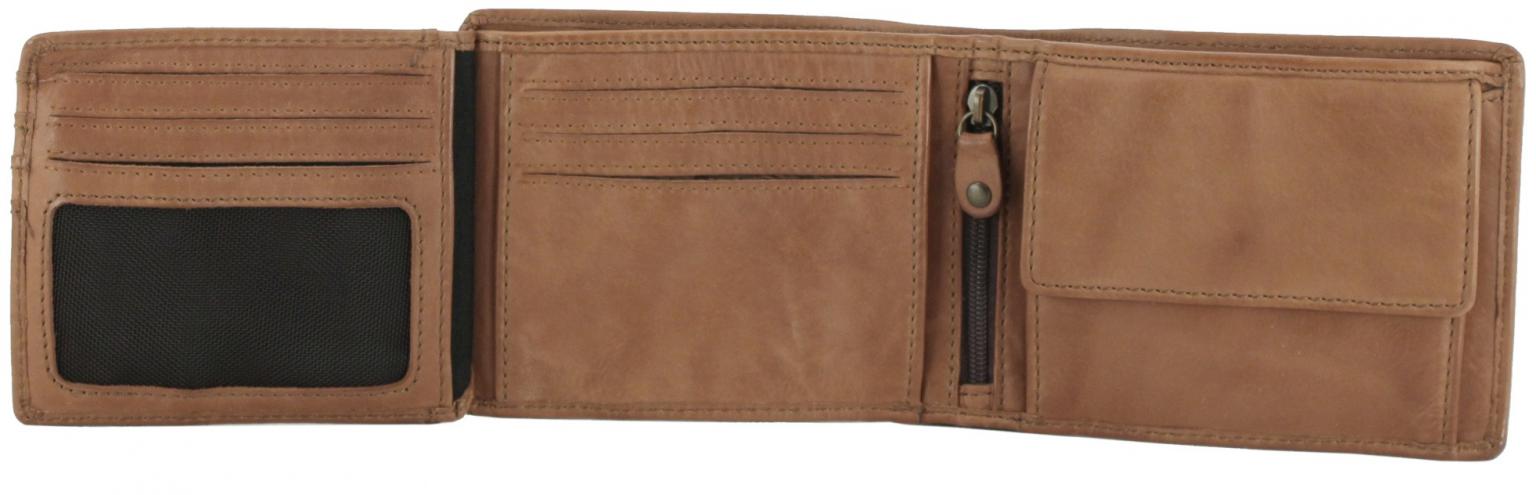 dunkelbraune Geldtasche Leder Vintage Harbour 2nd Kairos Chocolate Brown