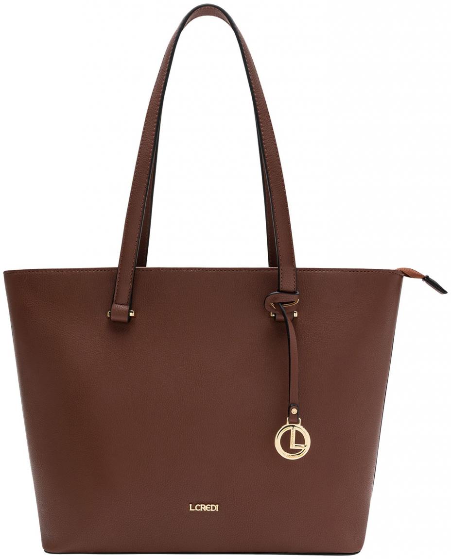 dunkelbraune Shoppertasche L.Credi Filippa Nougat
