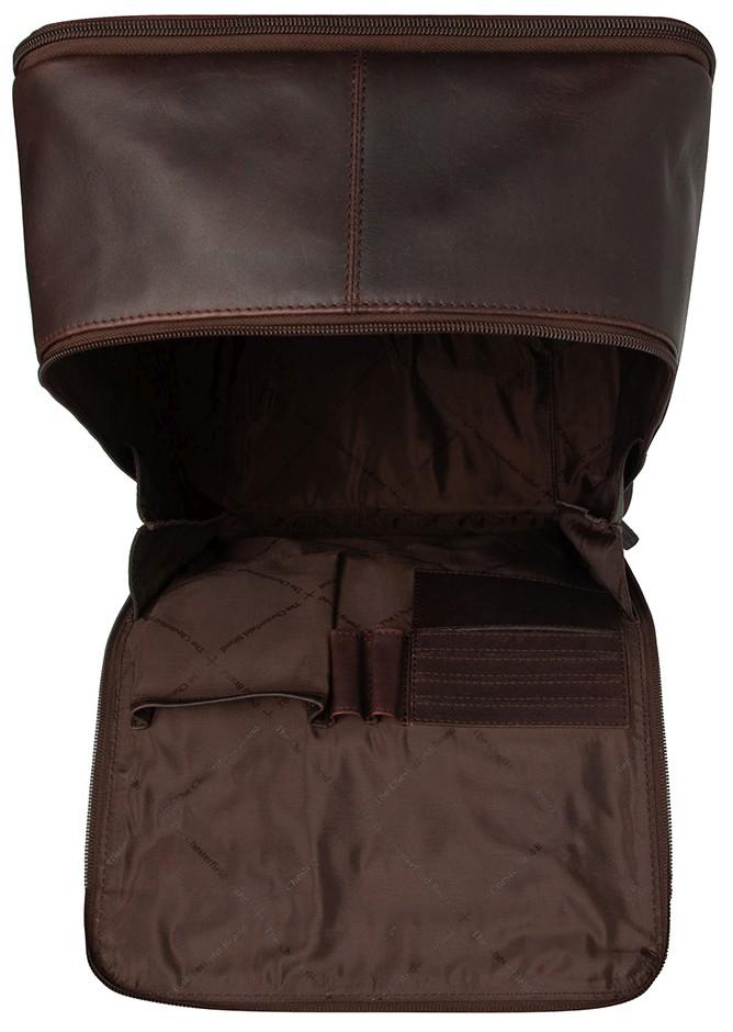 dunkelbrauner Laptoprucksack Calden The Chestefield Brand Wax Pull Up Brown