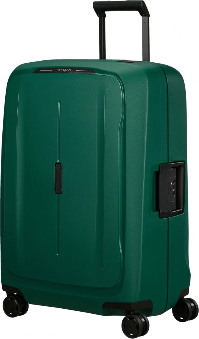 dunkelgrüner Koffertrolley Hartschale Samsonite Essens Spinner M 69cm Alpine Green