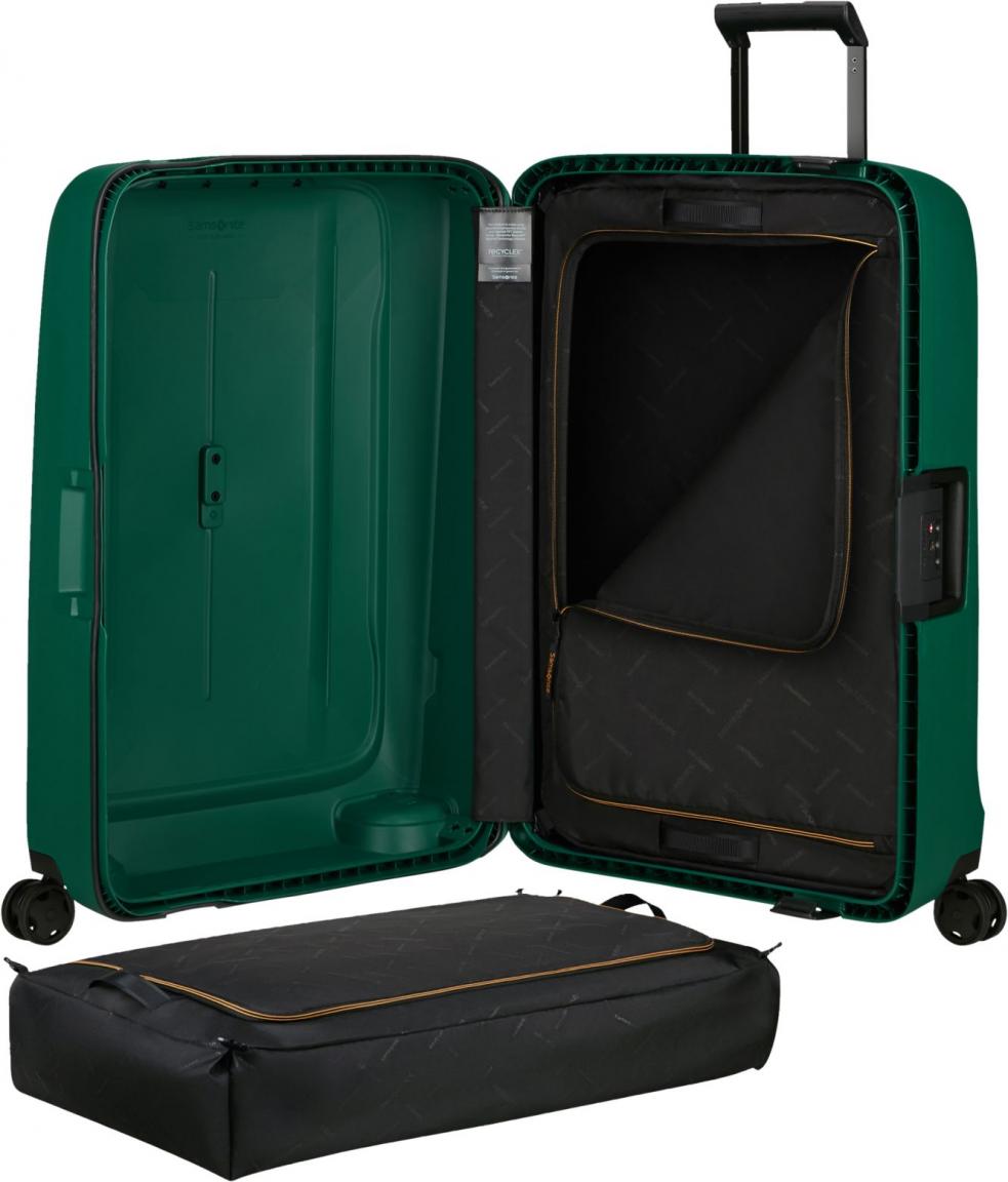 dunkelgrüner Koffertrolley Hartschale Samsonite Essens Spinner M 69cm Alpine Green