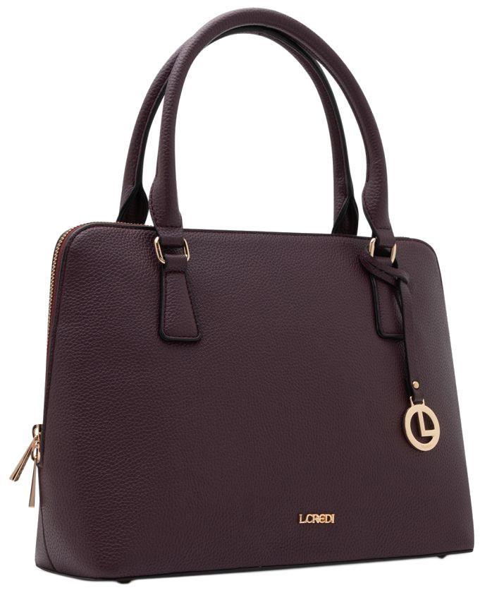dunkellila L.Credi Kurzgrifftasche Ninelle vegan Plum