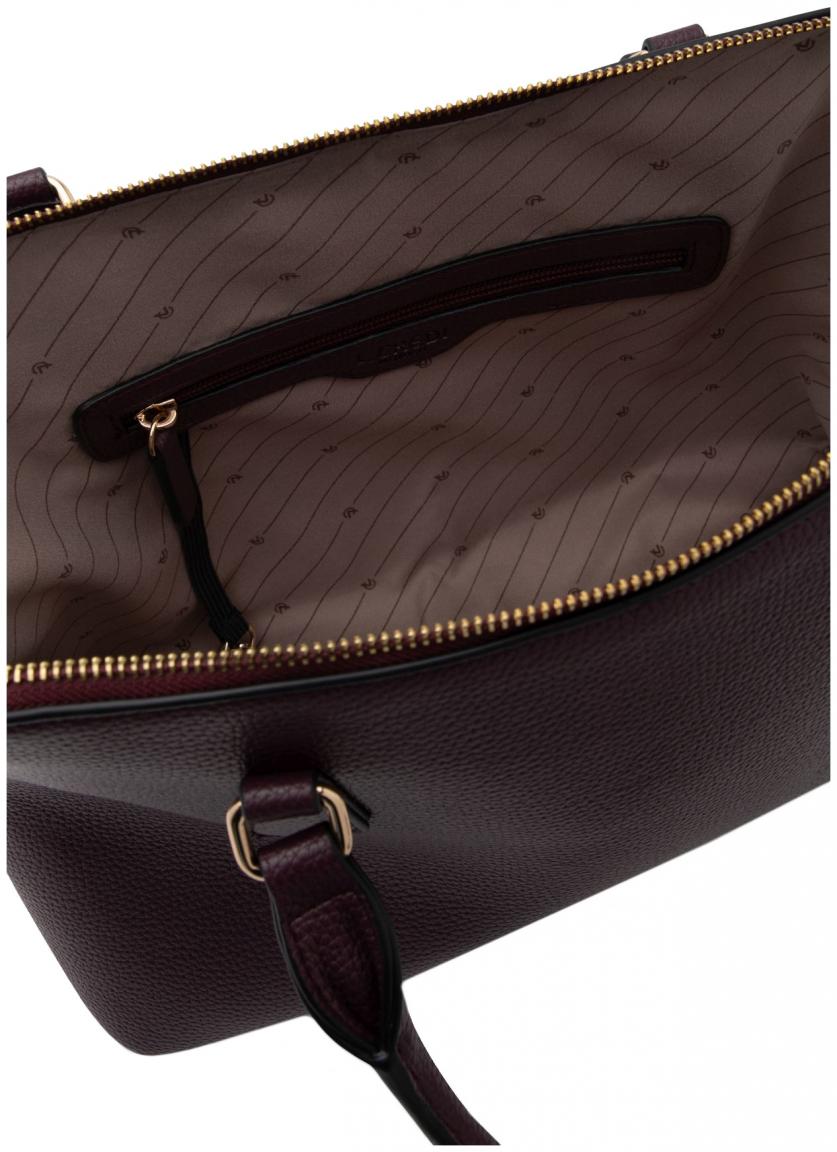 dunkellila L.Credi Kurzgrifftasche Ninelle vegan Plum