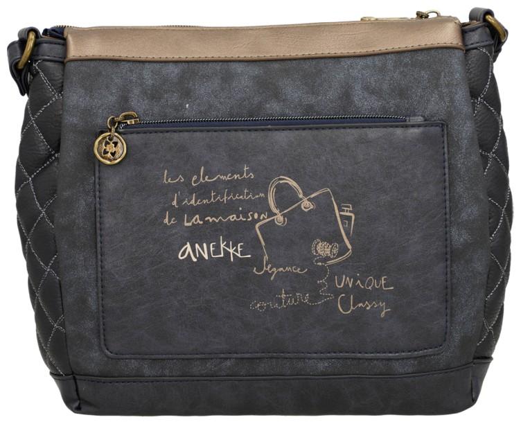 dunkleblaue Crossovertasche Anekke Boutique Ziernieten Strass