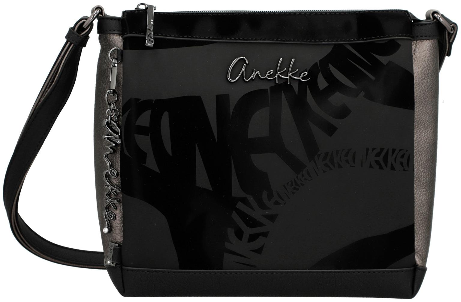 edle Schultertasche schwarz Anekke Khroma