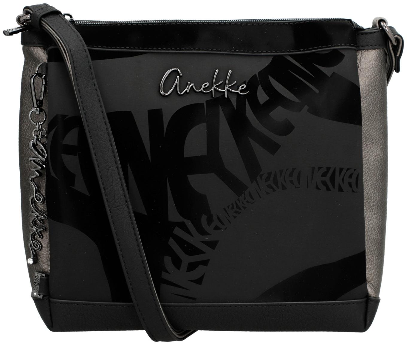edle Schultertasche schwarz Anekke Khroma
