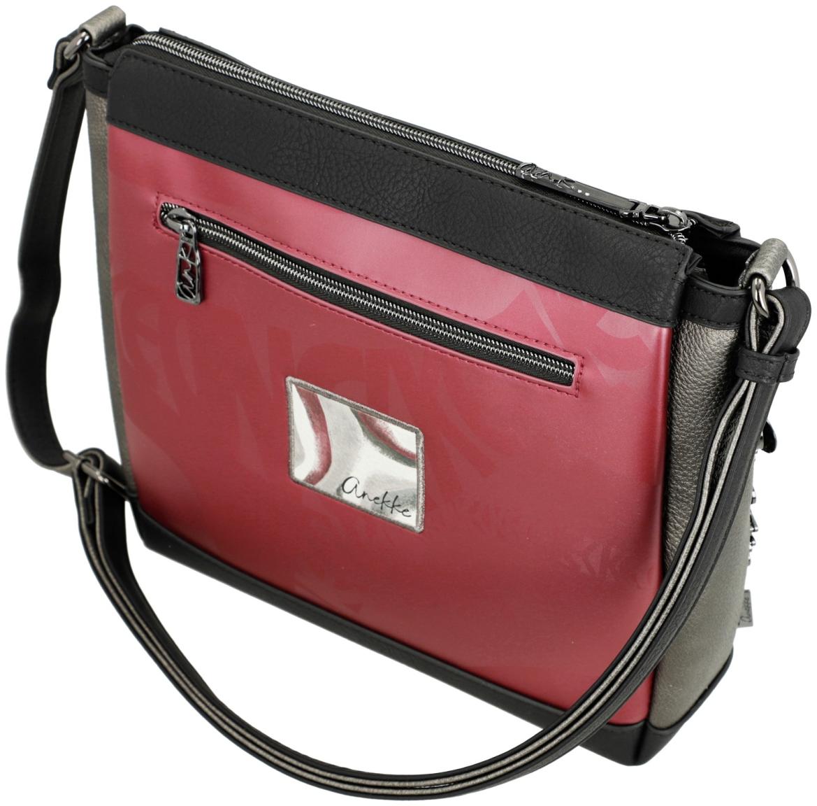 edle Schultertasche schwarz Anekke Khroma